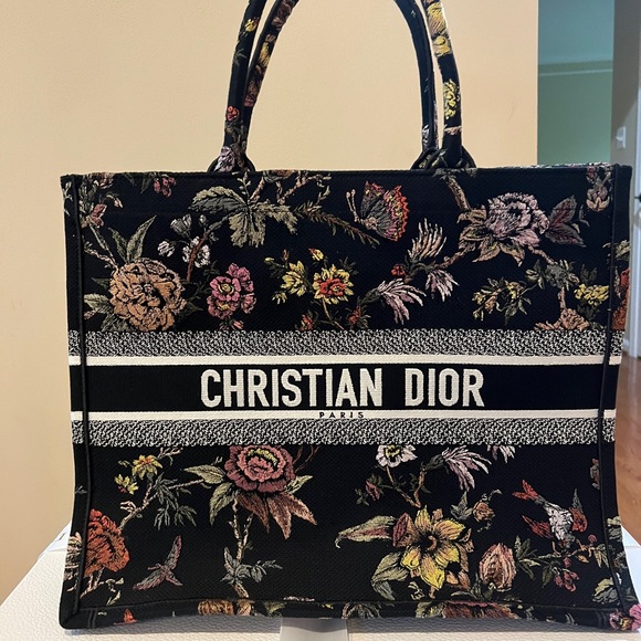 Dior Black Leather Tote with Gold Hardware - Picture 1 of 6